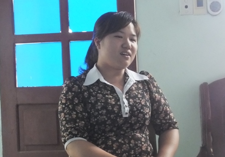 Bà Nguyễn Thị Nhung - cán bộ địa chính xã Ngọc Trạo.