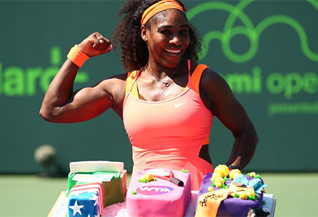 Niềm vui khi nhận quà của Serena Williams